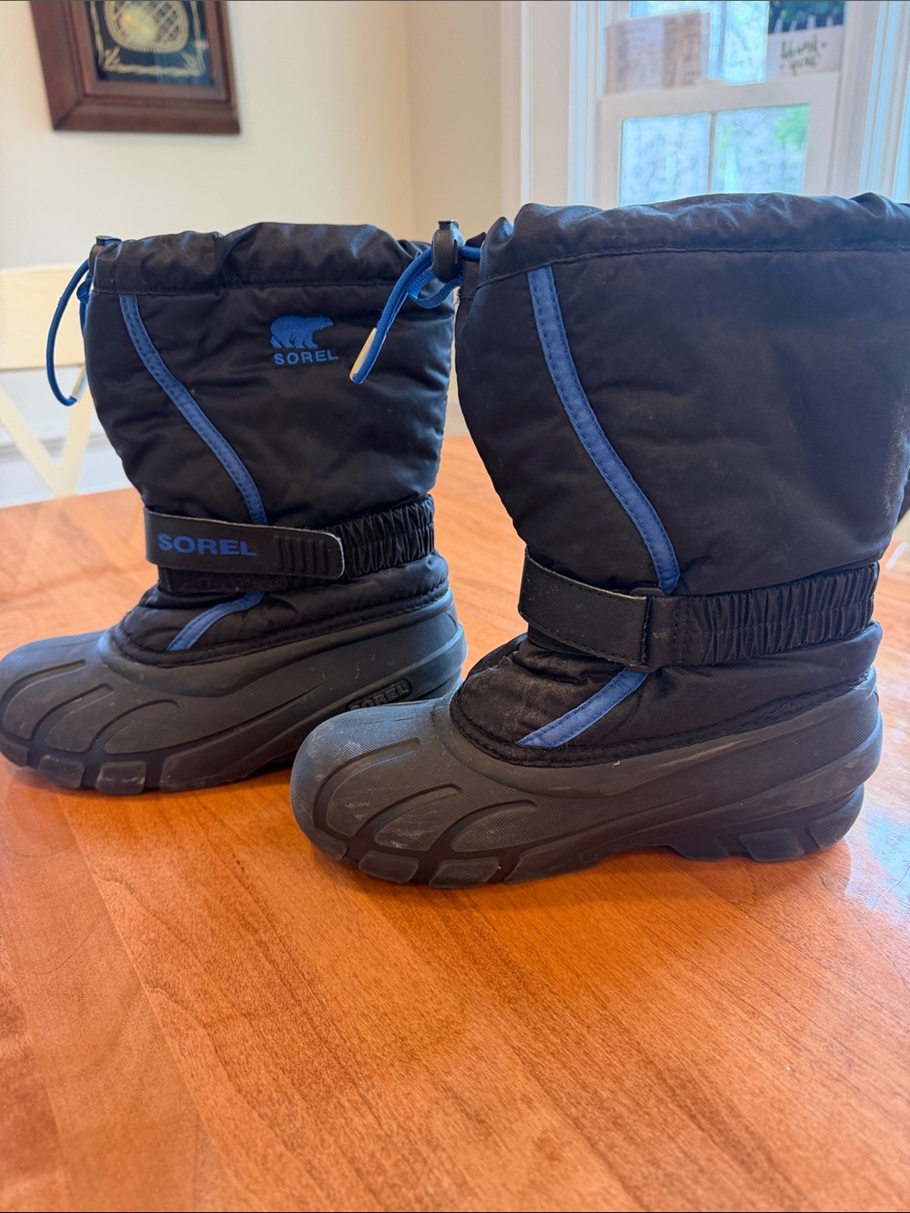 Sorel Kids Black with Blue Trim Winter Boots